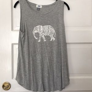 Elephant Jersey Knit Tank Top